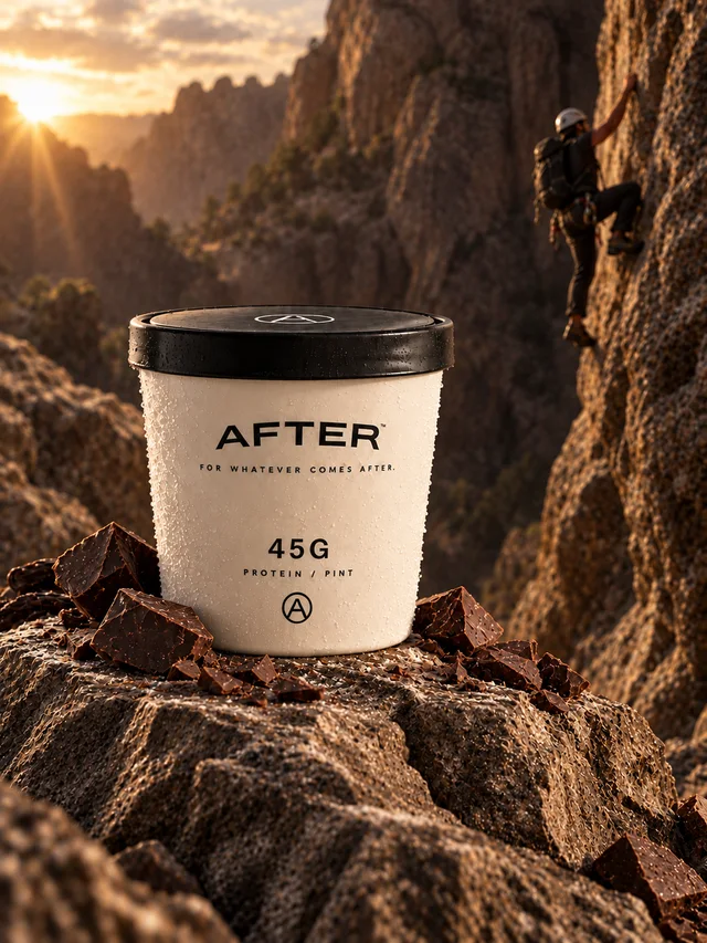 Dark Chocolate protein gelato by AFTER, Bengaluru — 43 g protein per pint