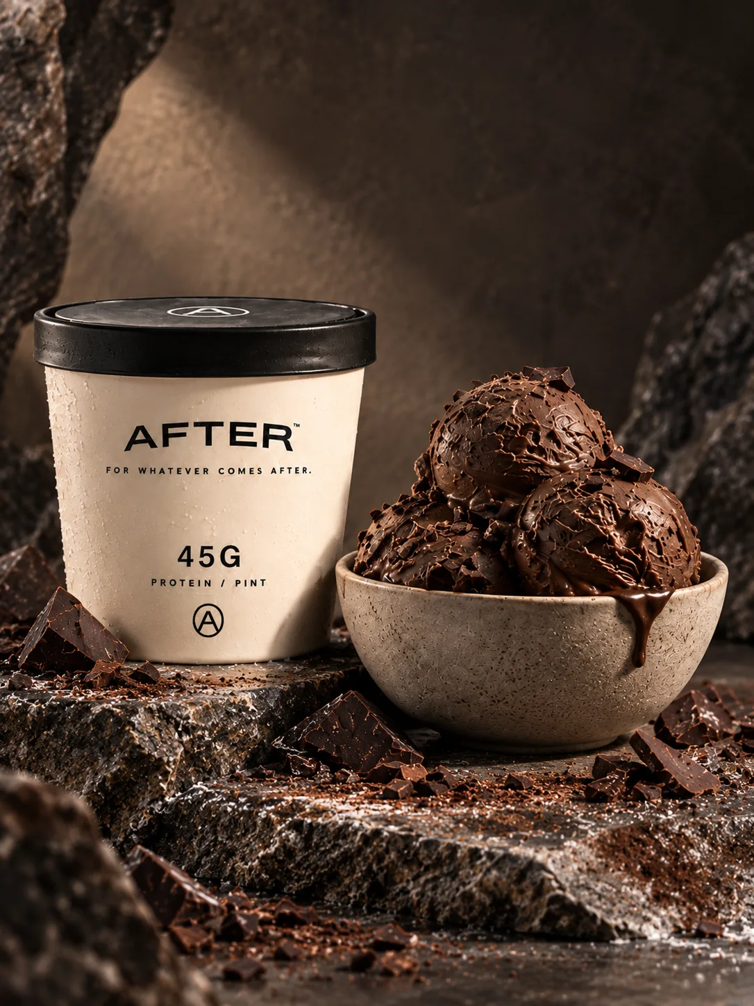 Dark Chocolate protein gelato, pint