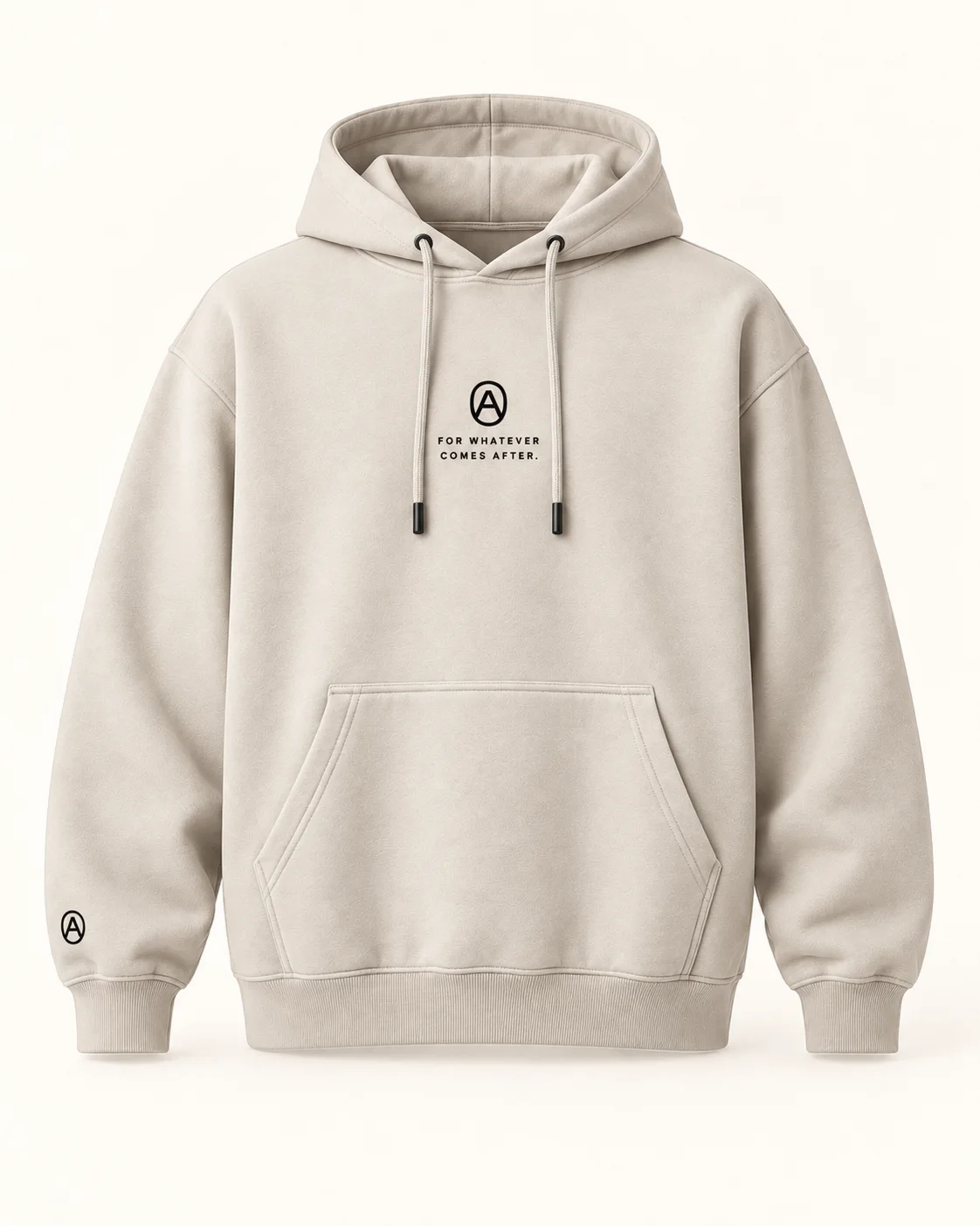 The Everyday Hoodie in Chalk, front view — AFTER, Bengaluru