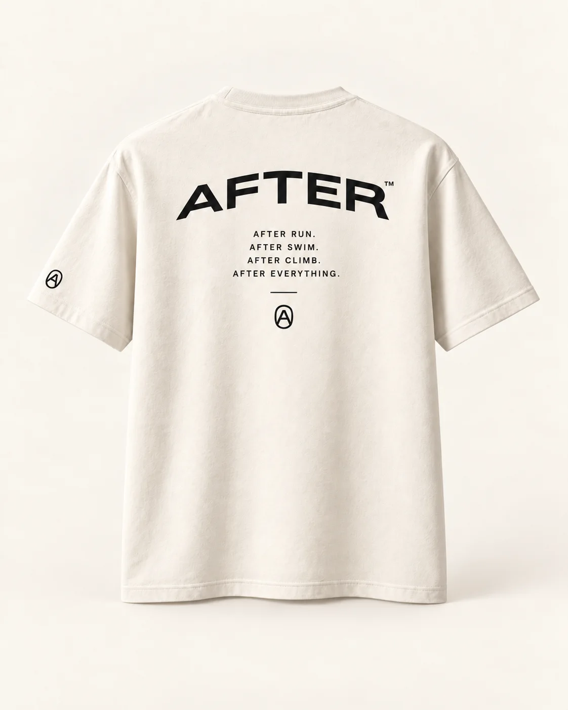 The Everyday Tee in Chalk, back view — AFTER, Bengaluru