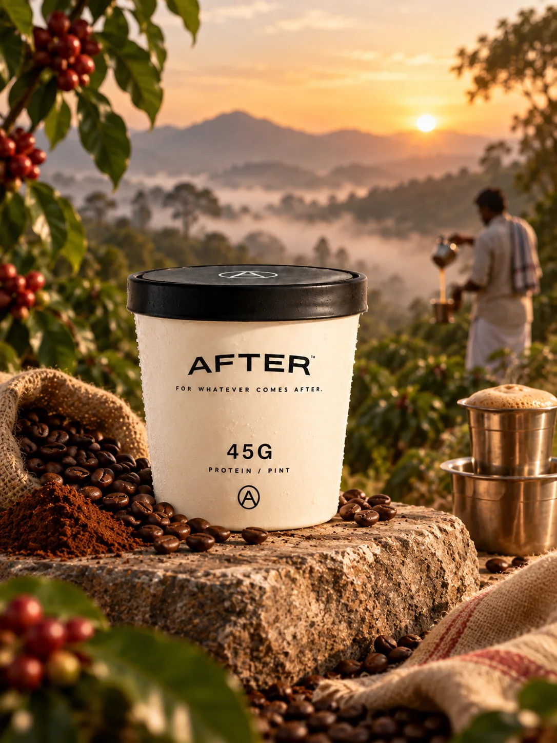 Filter Coffee protein gelato by AFTER, Bengaluru — 43 g protein per pint