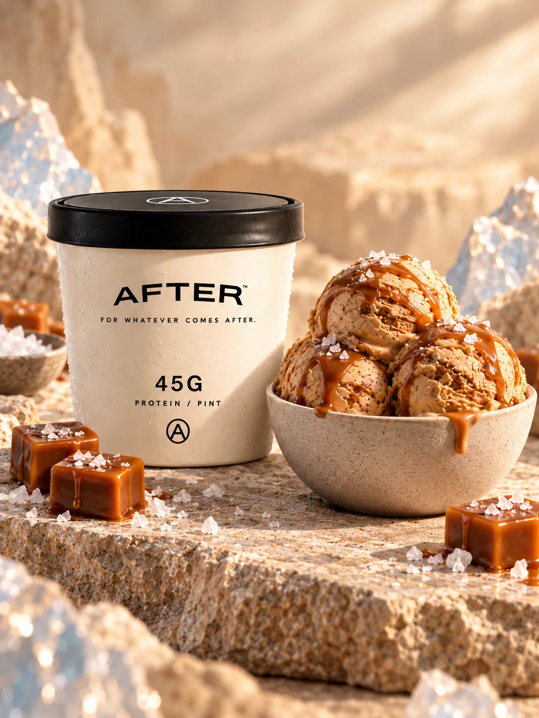 Salted Caramel protein gelato, pint